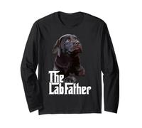 The Lab Father Chocolate Lab Dad Labrador Retriever Dad Long Sleeve T-Shirt