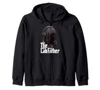 The Lab Father Chocolate Lab Dad Labrador Retriever Dad Zip Hoodie