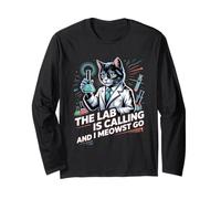 The Lab is Calling and I Meowst Go Science Cat Nerd - Long Sleeve T-Shirt