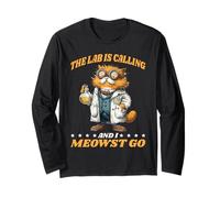 The Lab is Calling and I Meowst Go Science Cat Nerd - Long Sleeve T-Shirt