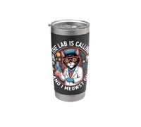 The Lab is Calling and I Meowst Go Science Cat Nerd ||- Stainless Steel Insulated Tumbler
