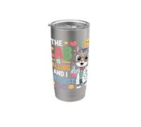 The Lab is Calling and I Meowst Go Science Cat Nerd |- Stainless Steel Insulated Tumbler