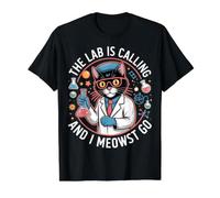 The Lab is Calling and I Meowst Go Science Cat Nerd ||- Value Graphic T-Shirt, Men, Black, XL