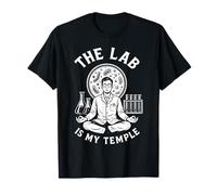 The Lab is My Temple Laboratory Tech Funny Meditation T-Shirt