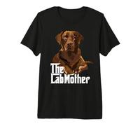 The Lab Mother Brown Chocolate Labrador Retriever Mom Dog Premium T-Shirt
