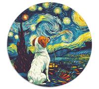 The Labrador Retriever 1000 Piece Round Puzzle Jigsaw for Adults And Kids Puzzle-Geometric Fun Gear Impossible Hard Difficult Challenging 1000pcs (67.5x67.5cm)