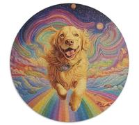 The Labrador Retriever 1000 Piece Round Puzzles for Adults And Kids Jigsaw Geometric Reliever Difficult Challenge 1000pcs (67.5x67.5cm)