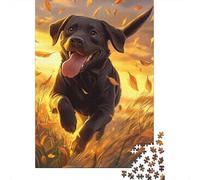 The Labrador Retriever Jigsaw Puzzles 500 Pieces for Adults Wooden Puzzles Brain Exercise Challenge Game Entertainment Gifts Teenagers Family Activity 500pcs (52x38cm)