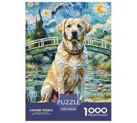 The Labrador Retriever Jigsaw Puzzles Puzzle for Adults Kids. 1000 Piece Petdog Impossible Challenge Toy Educational Game Home Decoration for Educational Games Gifts 70x50cm/1000pcs