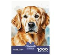 The Labrador Retriever Jigsaw Puzzles Puzzle for Adults Kids. 1000 Pieces Petdog Impossible Challenge Toy Educational Games Home Decoration for Adults& Kids Age 14 Years Up 38x26cm/1000pcs