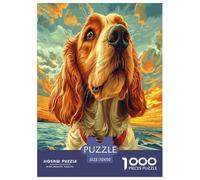 The Labrador Retriever Jigsaw Puzzles Puzzles for Adults Kids. 1000 Pieces Animal Great Gifts Challenge Toy Educational Game Home Decoration for Adults& Kids Age 14 Years Up 70x50cm/1000pcs