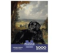 The Labrador Retriever Jigsaw Puzzles Puzzles for Adults Kids. 1000 Pieces Animal Great Gifts Challenge Toy Educational Games Home Decoration for Educational Games Gifts 70x50cm/1000pcs