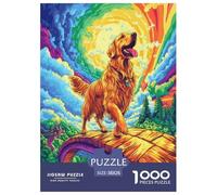 The Labrador Retriever Jigsaw Puzzles Puzzles for Adults Kids. 1000 Pieces Impossible Challenge Toy Educational Games Home Decoration for Adults& Kids Age 14 Years Up 38x26cm/1000pcs