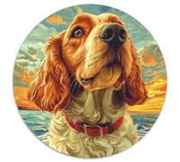 The Labrador Retriever Puzzle 1000 Piece Jigsaw Round Jigsaws Adults Kids Puzzles Creativity & Gift Giving Perfect for Relaxation Adult Whimsical Challenges Extra Fun 1000pcs (67.5x67.5cm)