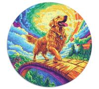 The Labrador Retriever Puzzle 1000 Piece Jigsaw Round Jigsaws Adults Kids Puzzles Impossible Challenging Games Presents Creative Geometric Challenging And Brainteasing 1000pcs (67.5x67.5cm)