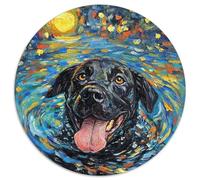 The Labrador Retriever1000 Pieces Circular Puzzle AnimalCreative Jigsaw Puzzles Adults & Kids Difficult Challenging1000pcs (67.5x67.5cm)