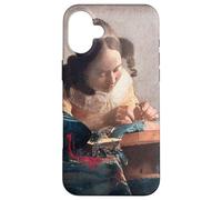 The Lacemaker by Johannes Vermeer (1669-1670) Case for iPhone 16 Plus