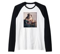 The Lacemaker by Johannes Vermeer (1669-1670) Raglan Baseball Tee