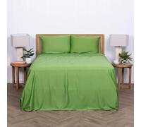 THE LAD COLLECTIVE 3.0 King Bedding Set - 4-Piece Bedset w/Fitted Sheet, Top Sheet & 2 Standard Pillowcases [Duvet Not Included] - Bamboo-Cotton - Colorado Collection Green