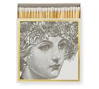 The Lady Long Matches, Luxury Giant Square Art Matchbox, Coloured Large Matchsticks, Fireside Housewarming Gift, Black & White Portrait