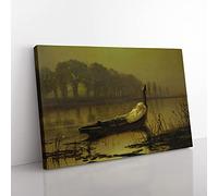 The Lady of Shalott by John Atkinson Grimshaw Canvas Print 30x20 Inch | Wall Art, Ready to Hang, Gallery Wrapped, Fade-Resistant Inks, Securely Packaged, UK Made