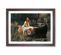 The Lady Of Shalott By John William Waterhouse Classic Painting Framed Print | A3 Walnut Framed Wall Art | Ready to Hang | Classic Historical Picture | Living Room Bedroom Lounge Office