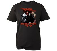 The Lady Pretty Gaga Mayhem Ball World Tour Graphic T-Shirt Rock Music Concert Style Tee (Black, M)