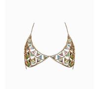 The lady's summer sexy and dazzling Bohemian style crystal body chain is suitable for women to wear when they are at the beach or on vacation Bohemian style crystal body chain