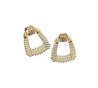The lady's thick golden hoop earrings (non-piercing type) clasp-style soft earlobe fitting earrings. Ear ring hoop earrings (for ladies)
