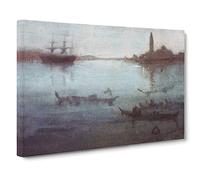 The Lagoon Venice By James Mcneill Whistler Canvas Print | Gallery Wrapped 30mm Frame Wall Art | 24x16 inches | Ready to Hang | Classic Picture | Living Room Bedroom Lounge Office
