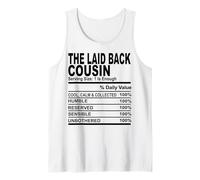 The laid back cousin nutrition fact funny cousins men women Tank Top