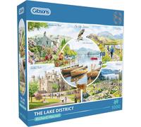 Gibsons The Lake District 1000 Piece Jigsaw Puzzle for Adults - Nature & Architecture, UK National Park Treasures Artwork by Richard MacNeil Premium Sustainable Puzzle Made in the UK/EU - Great Gift