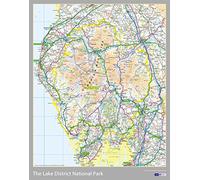 The Lake District National Park Map - 107 x 84 cm (APPROX) | Detailed Laminated Wall Map, Ideal For Home, Office Or Classroom Display.