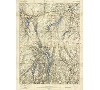 The Lake District Ordnance Survey Map 1900 - Size A1 59.4 x 84.1 cm | Reproduction Historical Ordnance Survey Map, Paper Print.