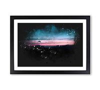 The Lake District Paint Splash Framed Print | A2 Black Framed Wall Art | Ready to Hang | Modern Landscape Picture | Living Room Bedroom Lounge Office