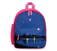 The Lake in The Night Sky Backpack for Men Women, Durable Small Bookbag Lightweight Daypack for Travel, Hiking, Pink-style, One Size, Daypack Backpacks