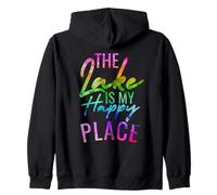 The Lake Is My Happy Place Summer Vacation Zip Hoodie