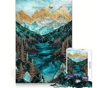 The Lake's Golden Secret Jigsaw Puzzles for Adults 1000 Pieces Brain Challenge Toy Quiet Fun Precise Cut Wall Art Decor (50x75cm)