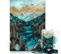The Lake's Golden Secret Jigsaw Puzzles for Adults 1000 Pieces Brain Challenge Toy Quiet Fun Precise Cut Wall Art Decor (50x75cm)
