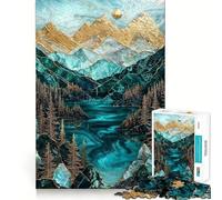 The Lake's Golden Secret Puzzles for Adults 1000 Pieces Brain Challenge Toy Calm Mind Clear Cut Art Collection Piece (38x52cm)