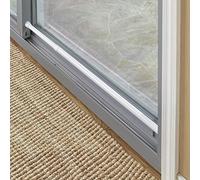 The Lakeside Collection Sliding Door Security Bar with Rubber Tips - White - 1" Dia. x 26" to 48" L