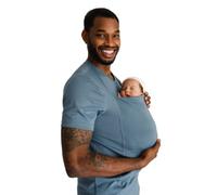 The Lalabu Dad | Baby Hands-Free Dad Carrier with Kangaroo Bag | Designed for Togething, Safety and Comfort for Newborns up to 15 lbs | CPSC Approved, Short Sleeve - Brook