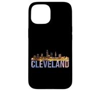 The Land Night Downtown Cleveland Skyline Art Ohio Downtown Case for iPhone 15