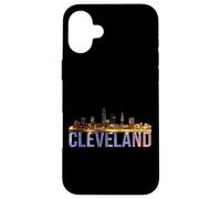 The Land Night Downtown Cleveland Skyline Art Ohio Downtown Case for iPhone 16 Plus