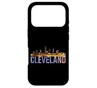 The Land Night Downtown Cleveland Skyline Art Ohio Downtown Case for iPhone 17 Pro