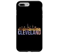 The Land Night Downtown Cleveland Skyline Art Ohio Downtown Case for iPhone 7 Plus/8 Plus