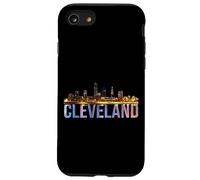 The Land Night Downtown Cleveland Skyline Art Ohio Downtown Case for iPhone SE (2020) / 7/8
