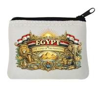 The Land of Ancient Pharaohs Neoprene Coin Purse Pouch 10x11cm White