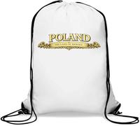 The Land of Heroes Poland Gym Sack Casual Drawstring Bag White