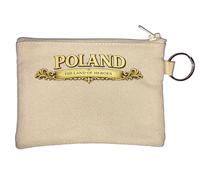 The Land of Heroes Poland Key Chain Coin Purse Beige